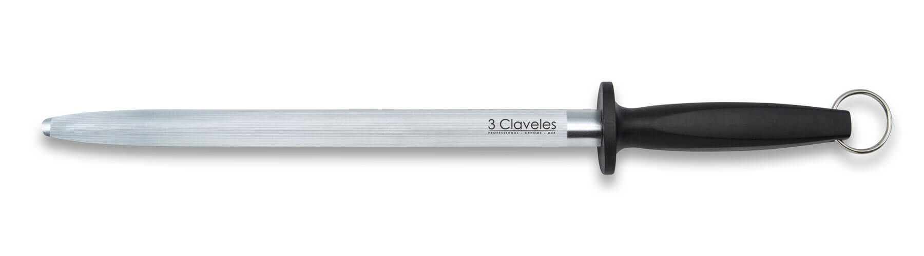 Chaira Profesional Ovalada Cromo Duro 30cm - 3 Claveles