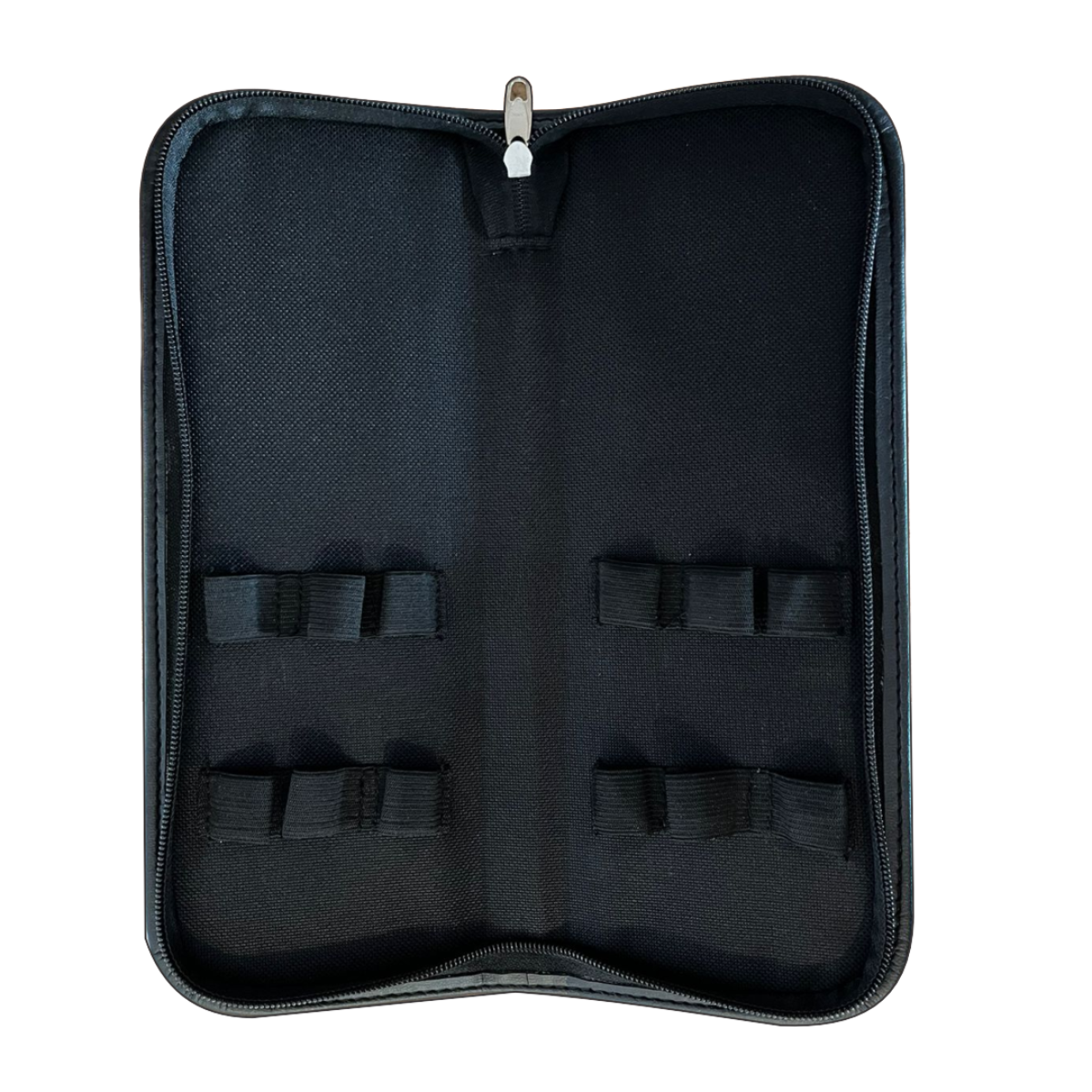 Estuche emplatado cuero vegano negro 6 piezas