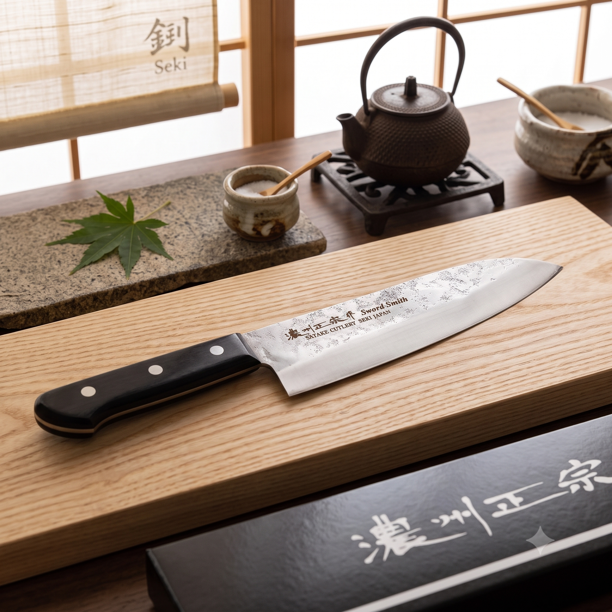 Cuchillo Santoku 17 cm Satake Nashiji (801-713)
