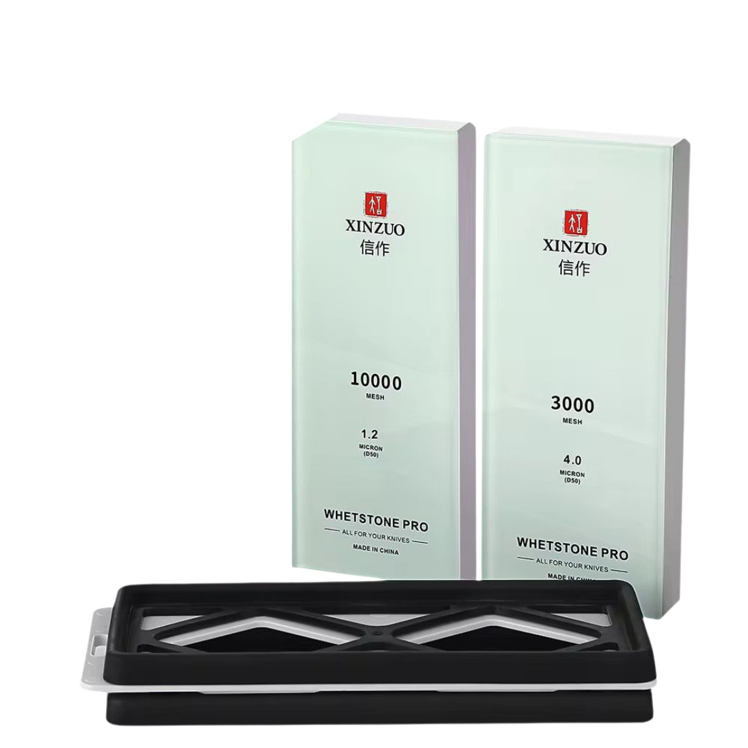 Set de Piedra de Afilar XINZUO glass whetstone #3000/10000