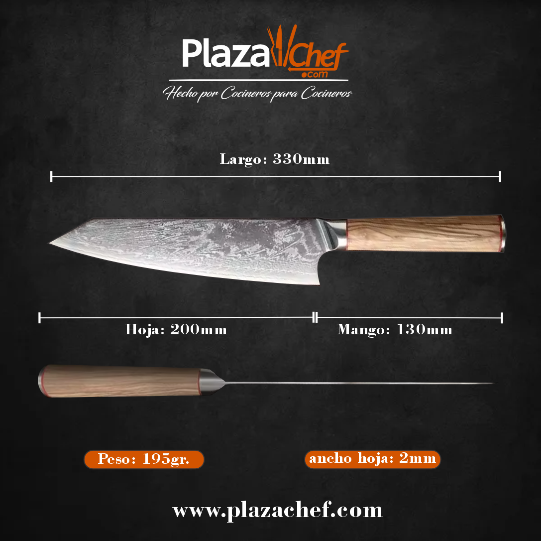 Kiritsuke 8" Alto Carbono (DCK-OK)