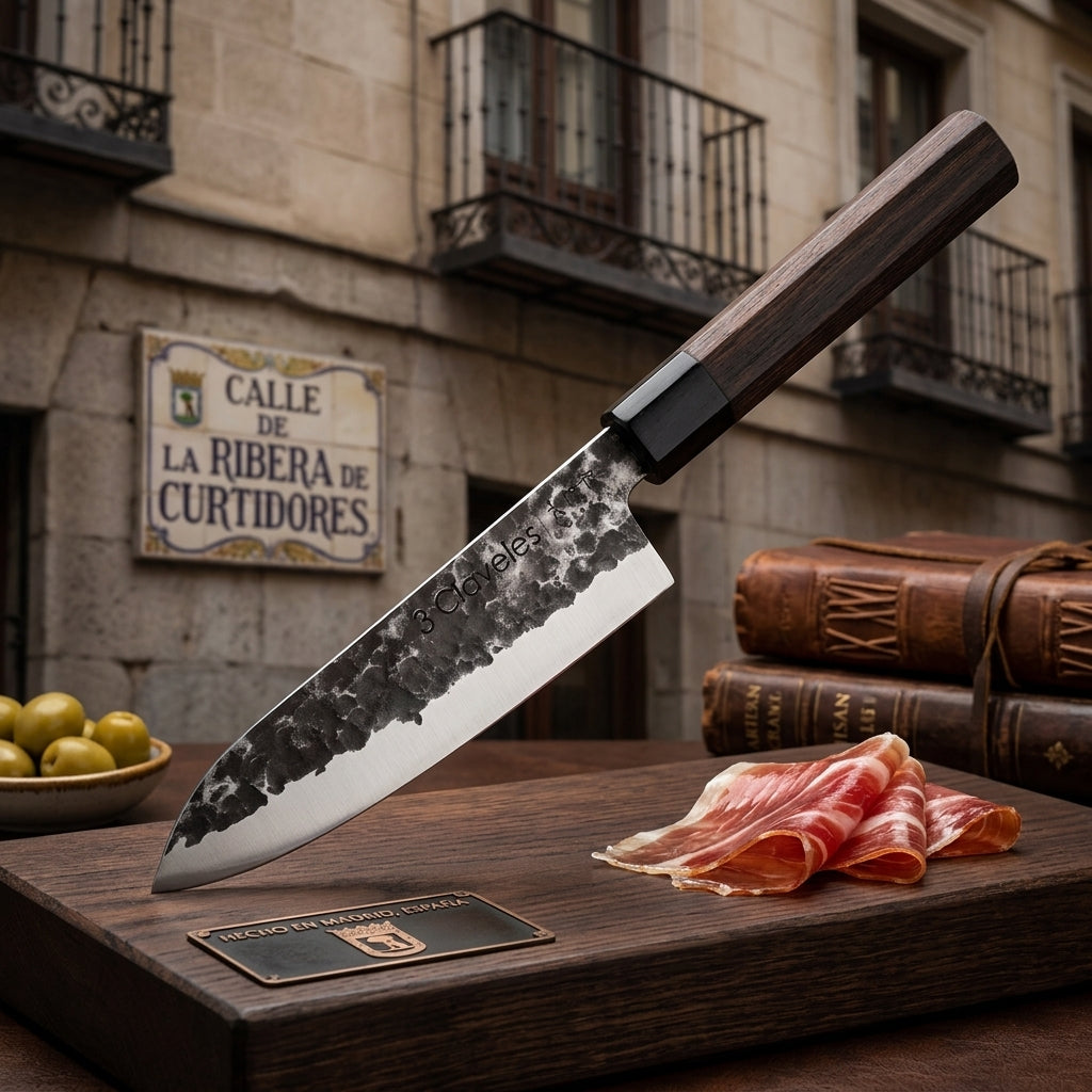 Cuchillo Santoku 7″ – 3 Claveles Osaka