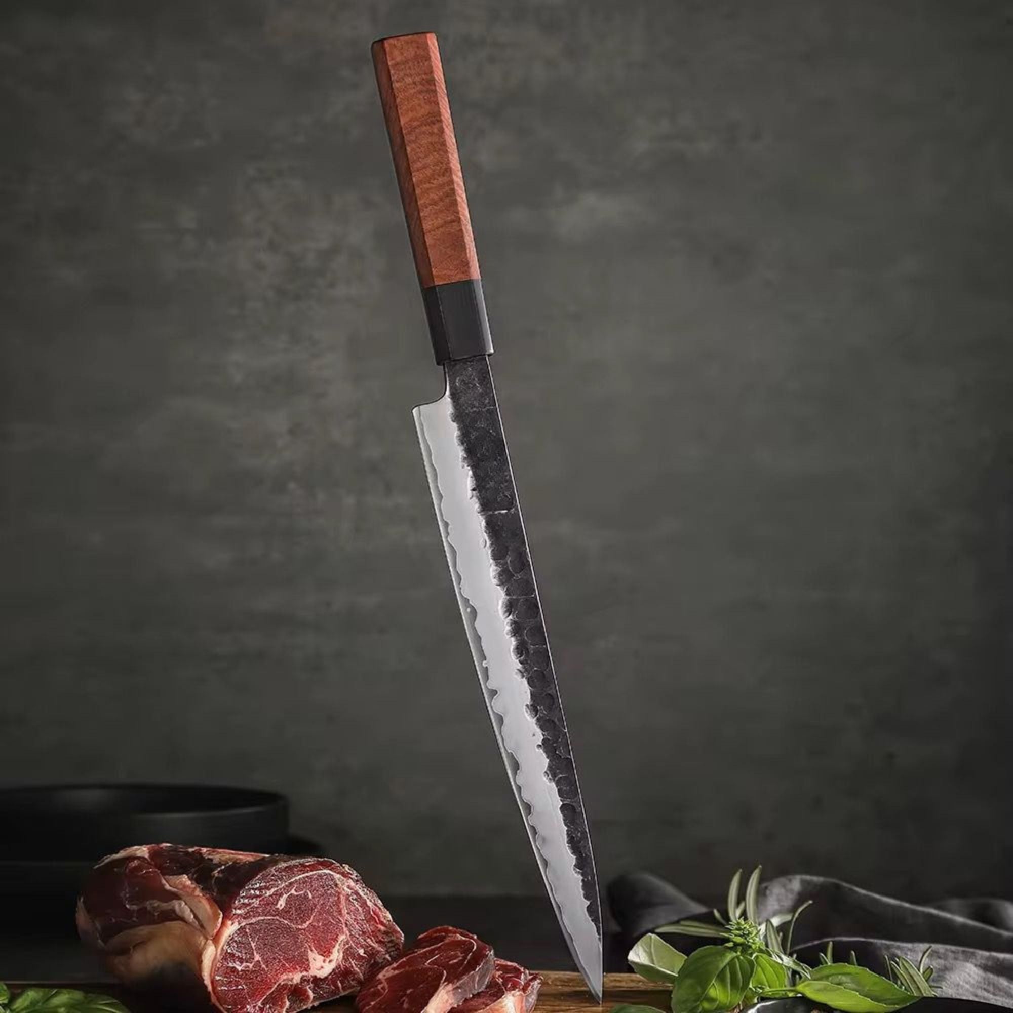 Cuchillo Sujihiki 10" Damasco, Alto Carbono (PM8S-10QR)