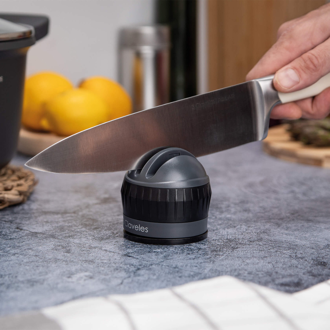 Afilador de Cuchillos- Fijación con Ventosa 3 Claveles