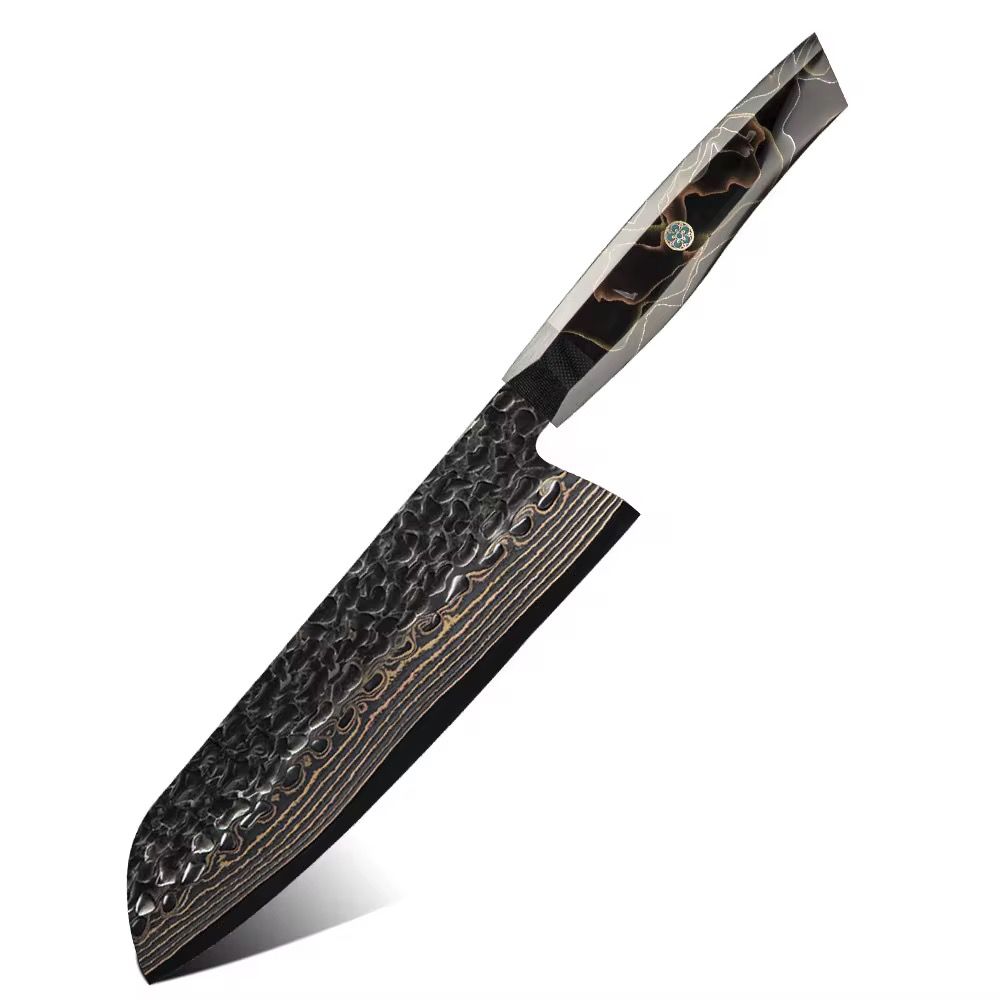 Santoku 7" Damasco - Cobre (DMS-544B)