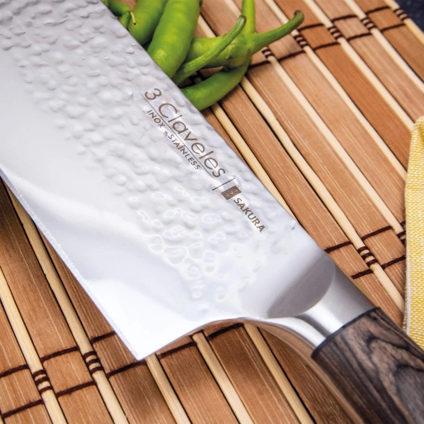 Cuchillo Nakiri 7" - 3 Claveles Sakura