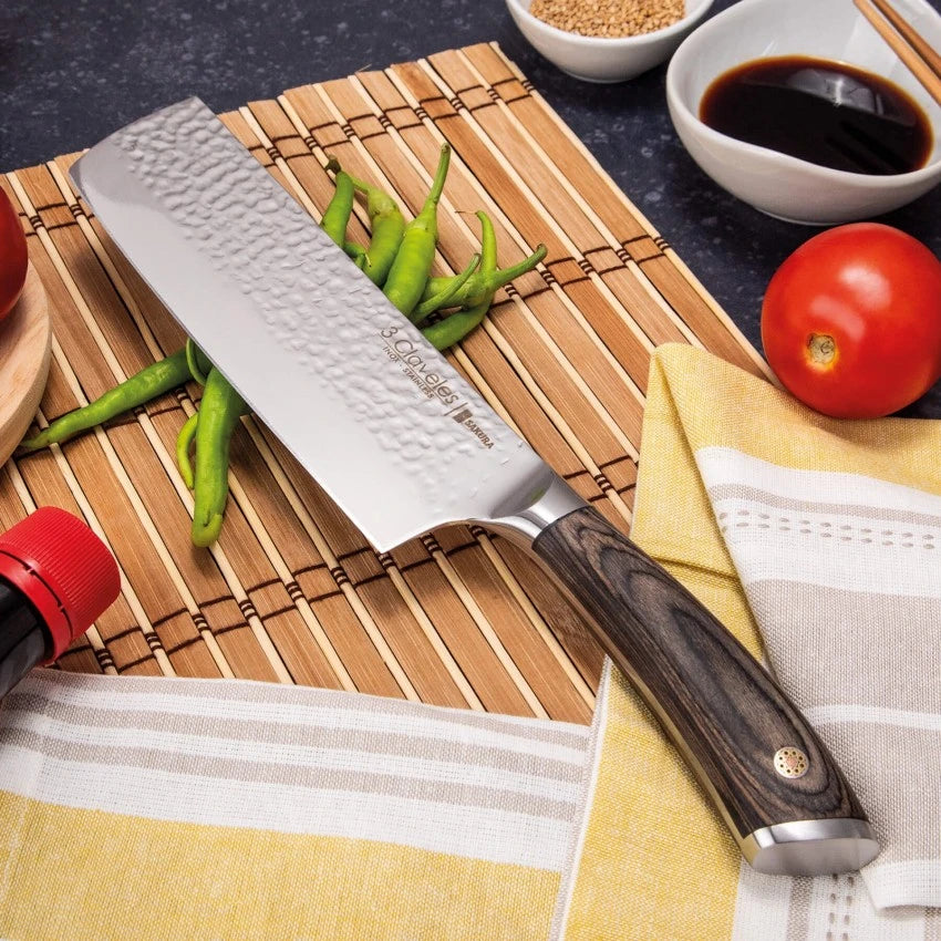 Cuchillo Nakiri 7" - 3 Claveles Sakura