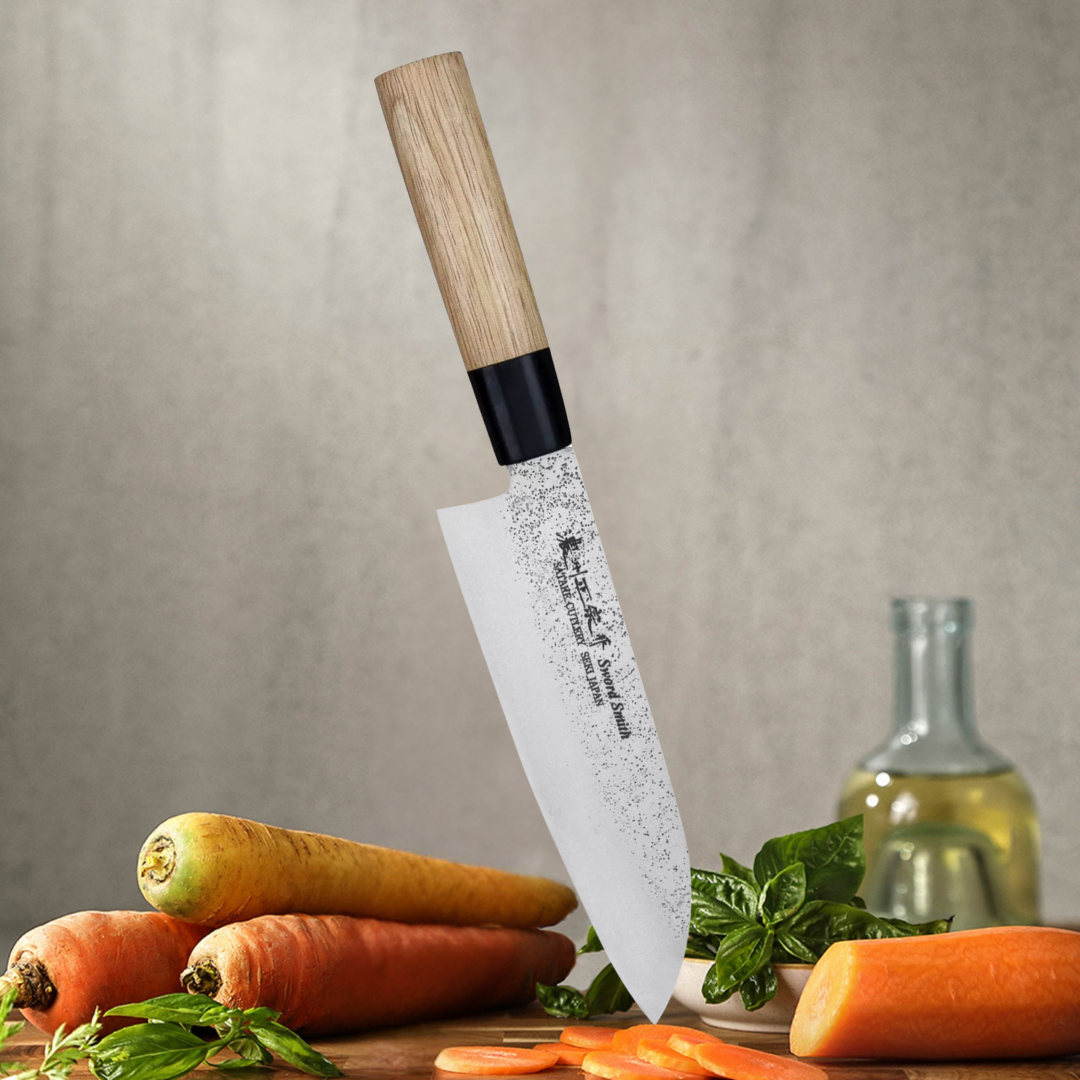 Cuchillo Satake Nashiji Natural Santoku 17 cm – 801-416 | Cuchillo Japonés AUS-8A