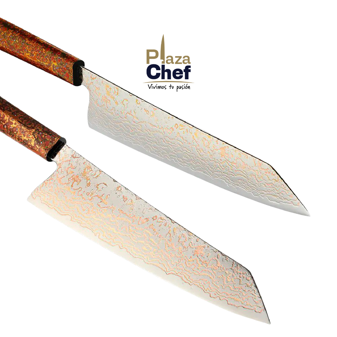 Cuchillo Kiritzuke Damasco - Cobre 8" (DMS-513)