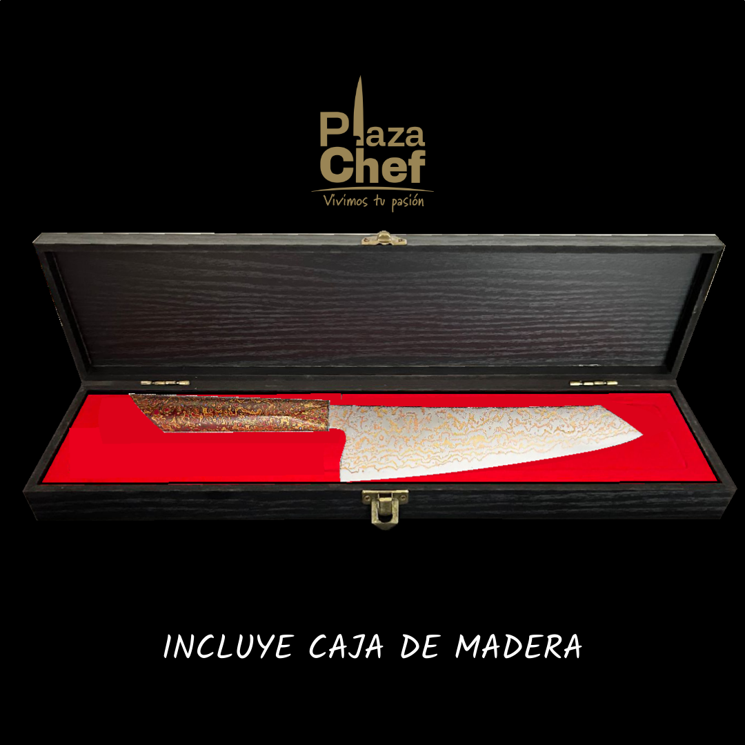 Cuchillo Kiritzuke Damasco - Cobre 8" (DMS-513)