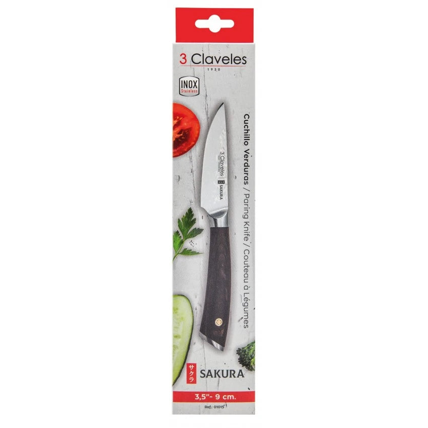 Cuchillo Oficio 3,5" - 3 Claveles Sakura