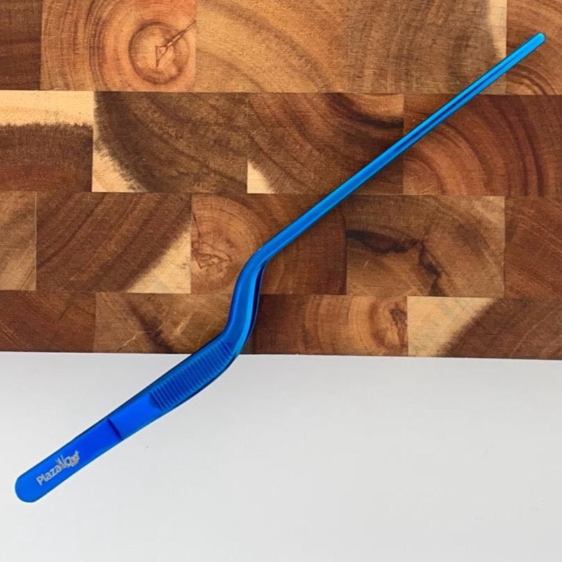 Pinza curva 20cm azul