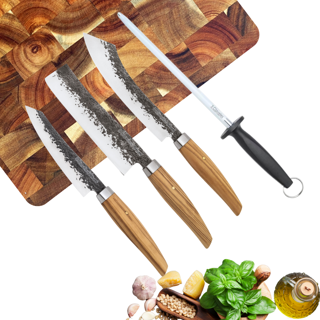 Set de Cuchillos 3 Claveles Takumi - 4 Piezas