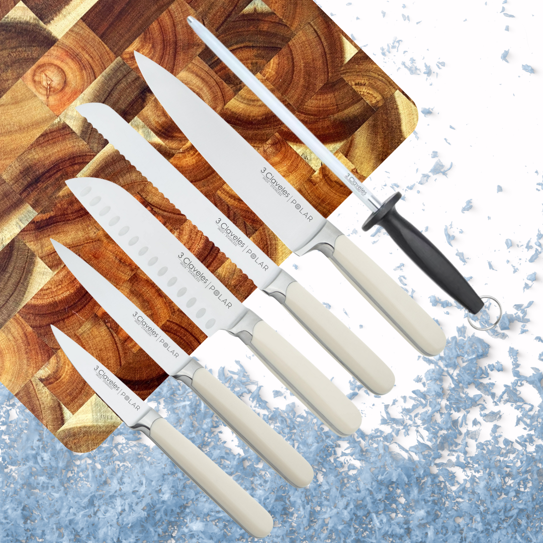 Set de Cuchillos 3 Claveles Polar - 6 Piezas