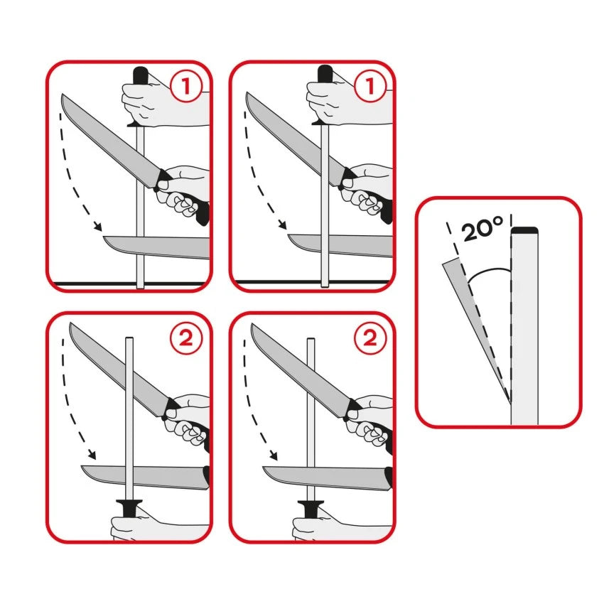 Chaira Profesional Diamantada de 25cm - 3 Claveles