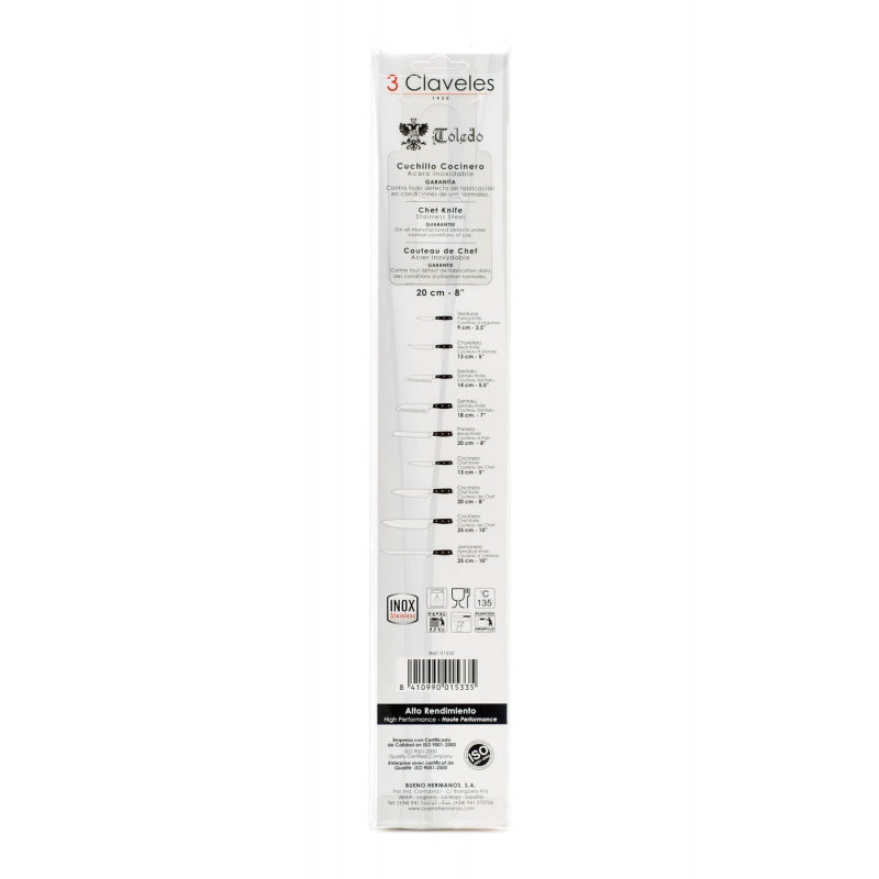 Chef 8" - 3 Claveles Toledo (3CT-C8)