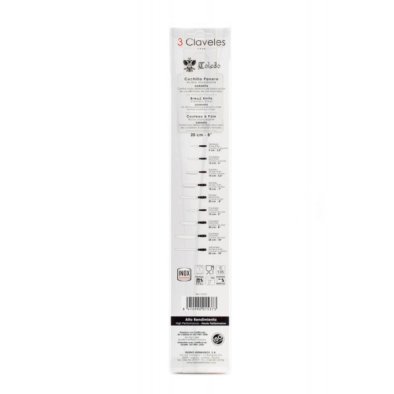 Serrucho 8" - 3 Claveles Toledo (3CT-SRR)