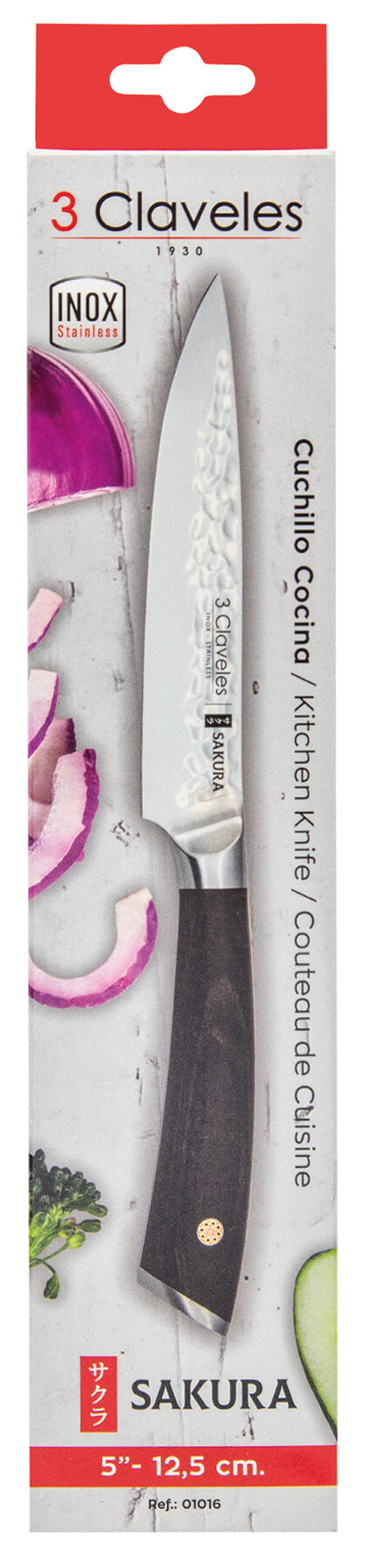 Cuchillo Oficio 5" - 3 Claveles Sakura