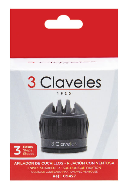 Afilador de Cuchillos- Fijación con Ventosa 3 Claveles