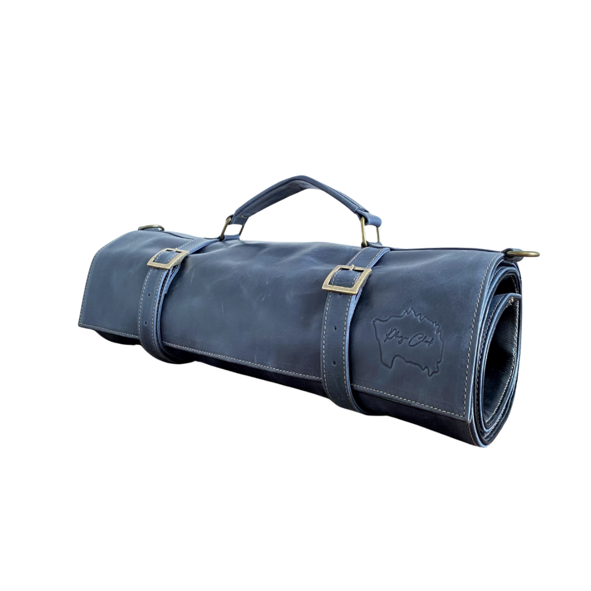 Porta cuchillos de cuero Azul