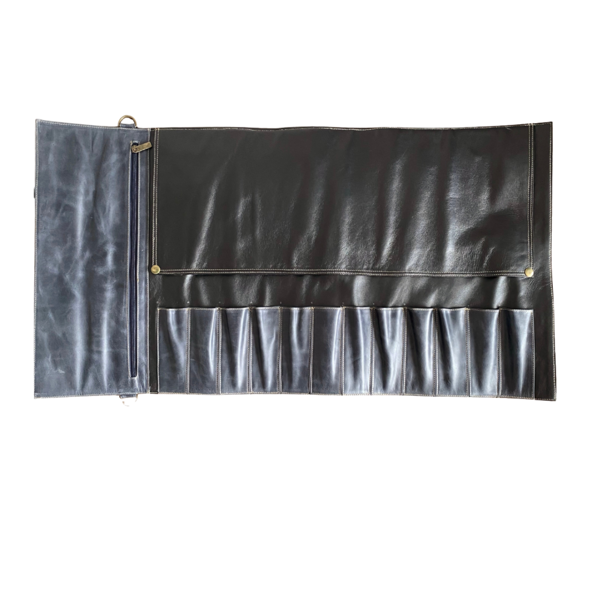 Porta cuchillos de cuero Azul
