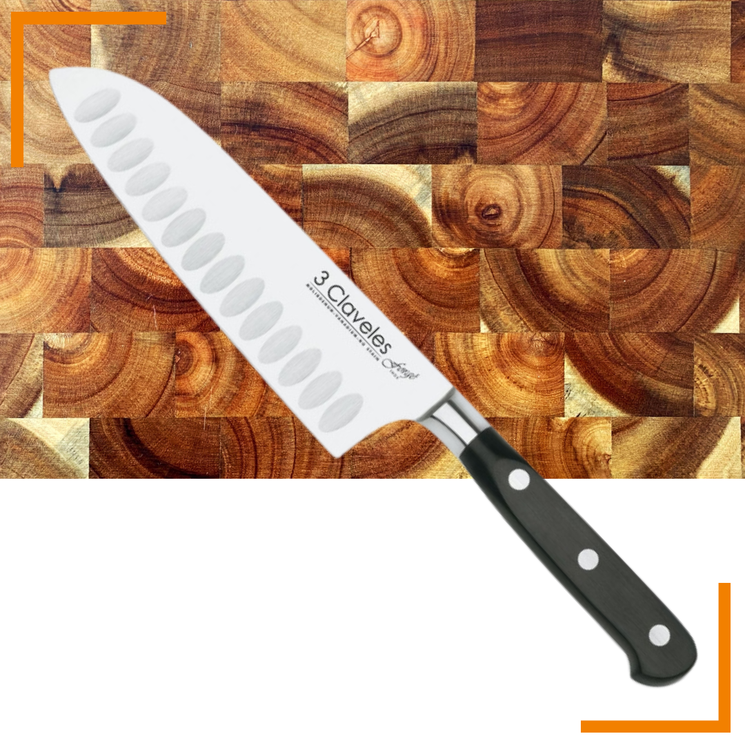 Cuchillo Santoku 7" - 3 Claveles Forgé