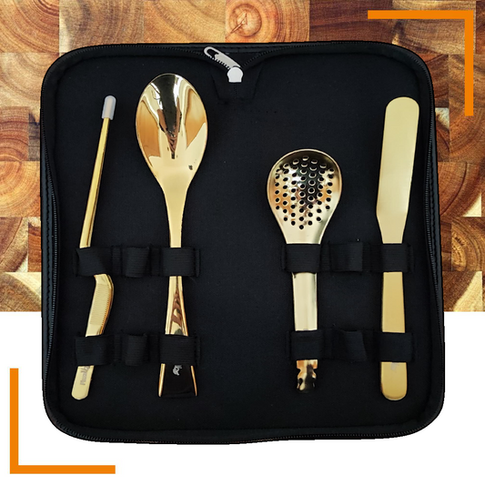 Set 4CQE Dorado + Estuche