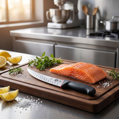 cuchillo Victorinox 5.7223.20D es un cuchillo carnicero profesional de la línea Fibrox Dual Grip,