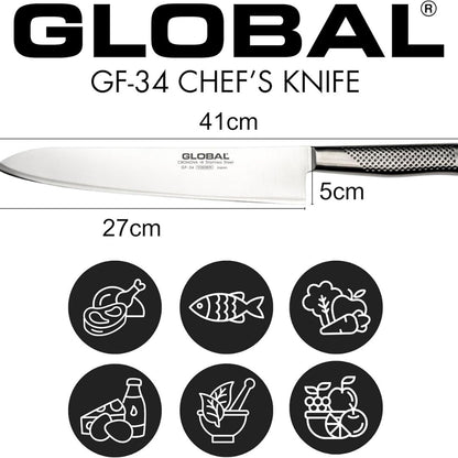 Cuchillo Global Gyuto/Chef de 27cm GF-34