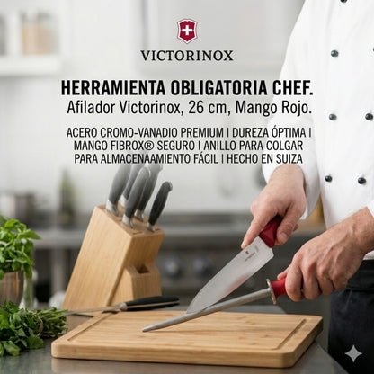 Chaira profesional ovalada de 30 cm con acabado Micro-Fine Cut