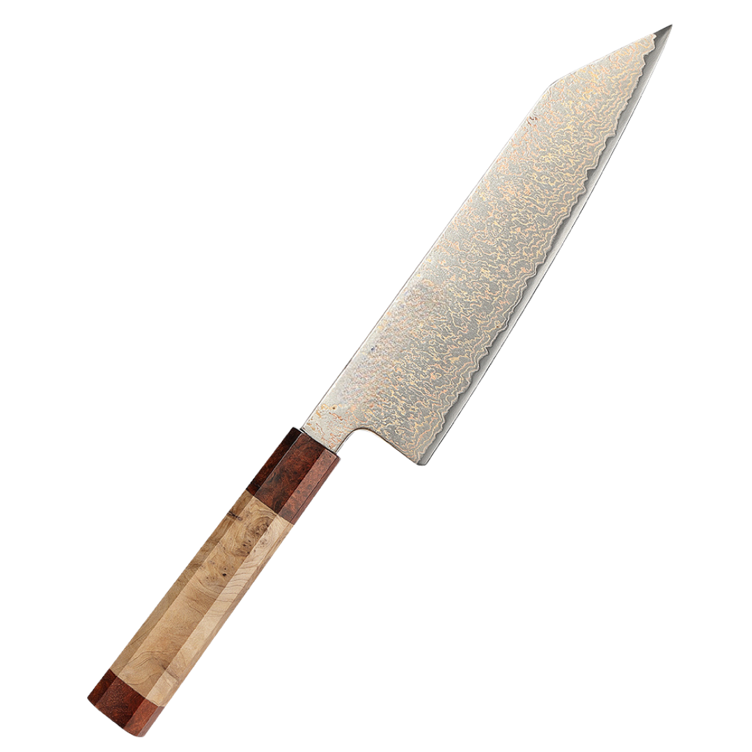 Cuchillo Kiritzuke 8.5" Damasco Tricolor, Alto Carbono (X05C-QF)