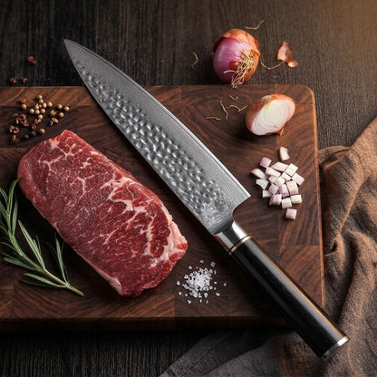Cuchillo Chef 8" Damasco, Alto Carbono (B1Z-CS)