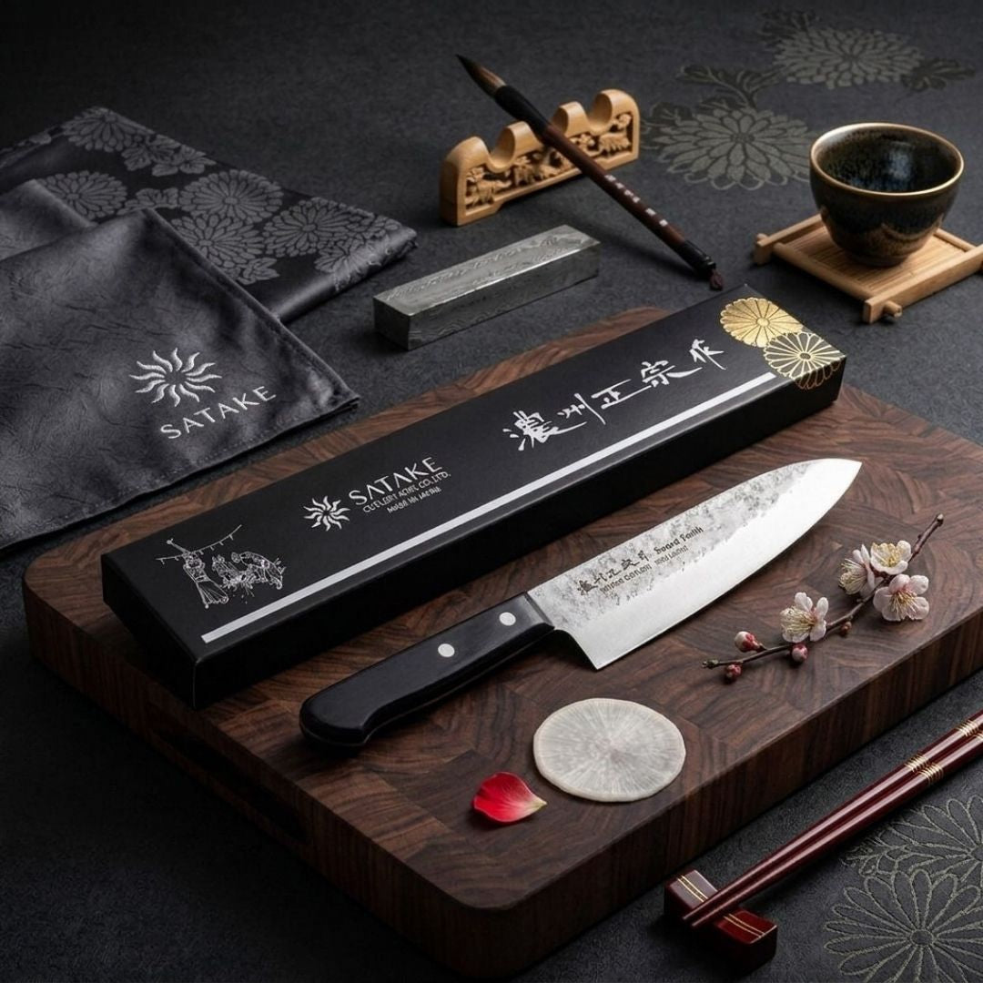 Cuchillo Santoku 17 cm Satake Nashiji (801-713)