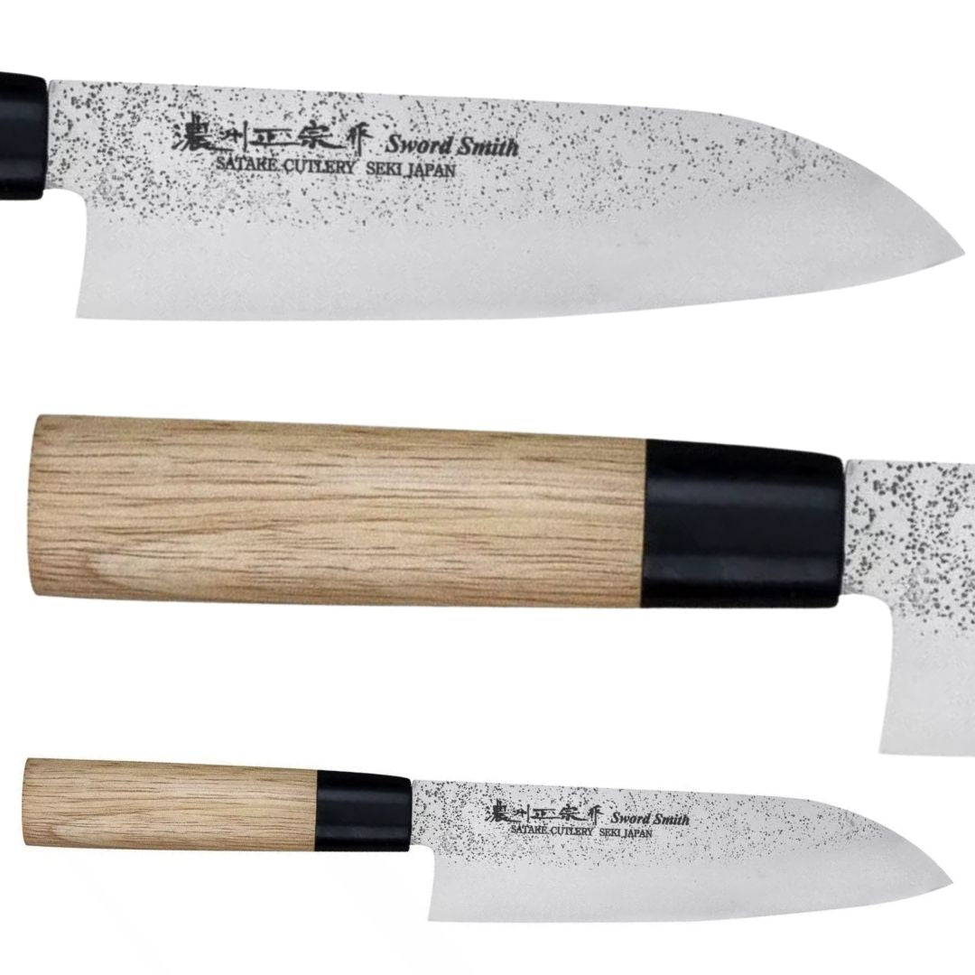 Cuchillo Satake Nashiji Natural Santoku 17 cm – 801-416 | Cuchillo Japonés AUS-8A