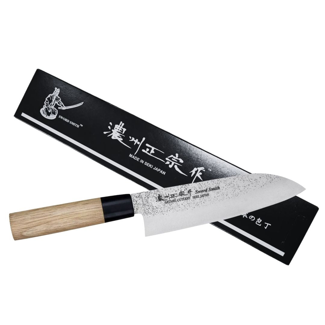 Cuchillo Satake Nashiji Natural Santoku 17 cm – 801-416 | Cuchillo Japonés AUS-8A