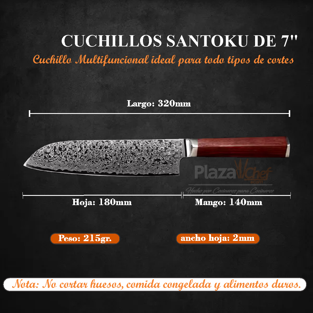 Santoku 7" Alto Carbono (DSK-LF)