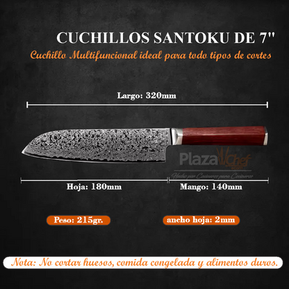 Santoku 7" Alto Carbono (DSK-LF)