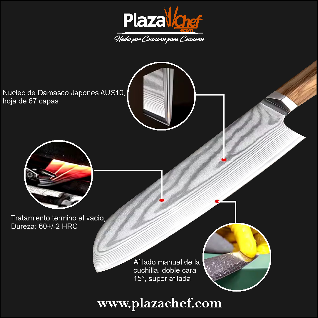 Santoku 7" Alto Carbono (DSK-LG)
