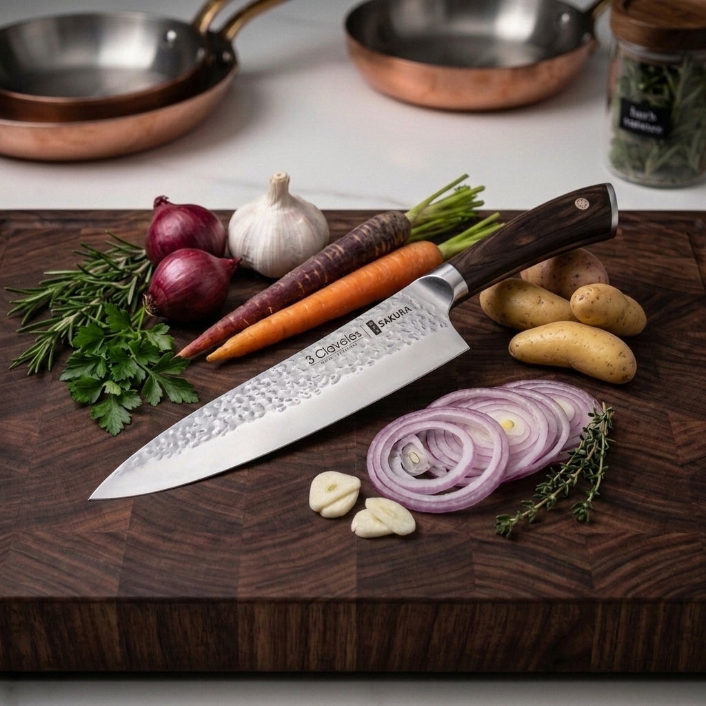 Cuchillo de Chef 8" - 3 Claveles Sakura