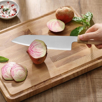 Cuchillo Santoku 7" Serie Retro Acero Aogami #2 Japones (PM8M-RS)