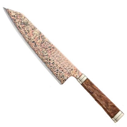 Cuchillo Bunka 8" Damasco Tricolor, Alto Carbono (X08C-QF)