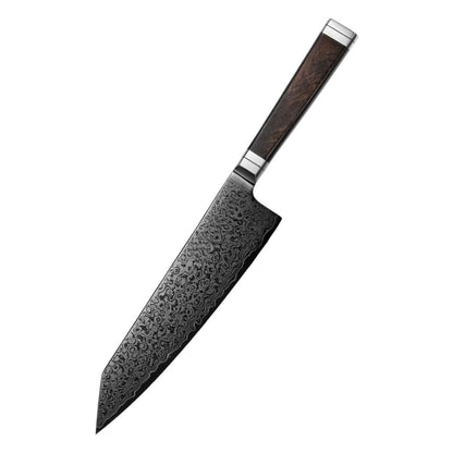Cuchillo Bunka 8" Damasco, Alto Carbono acabado de Titanio (X08E-QF)