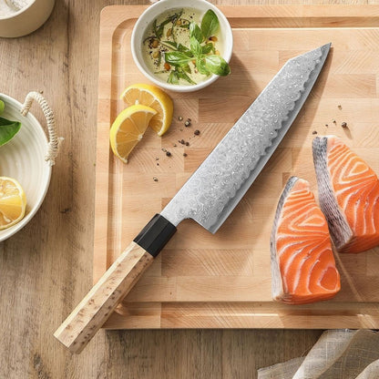 Cuchillo Bunka 8.5" Damasco, Alto Carbono (PM8B-QF)