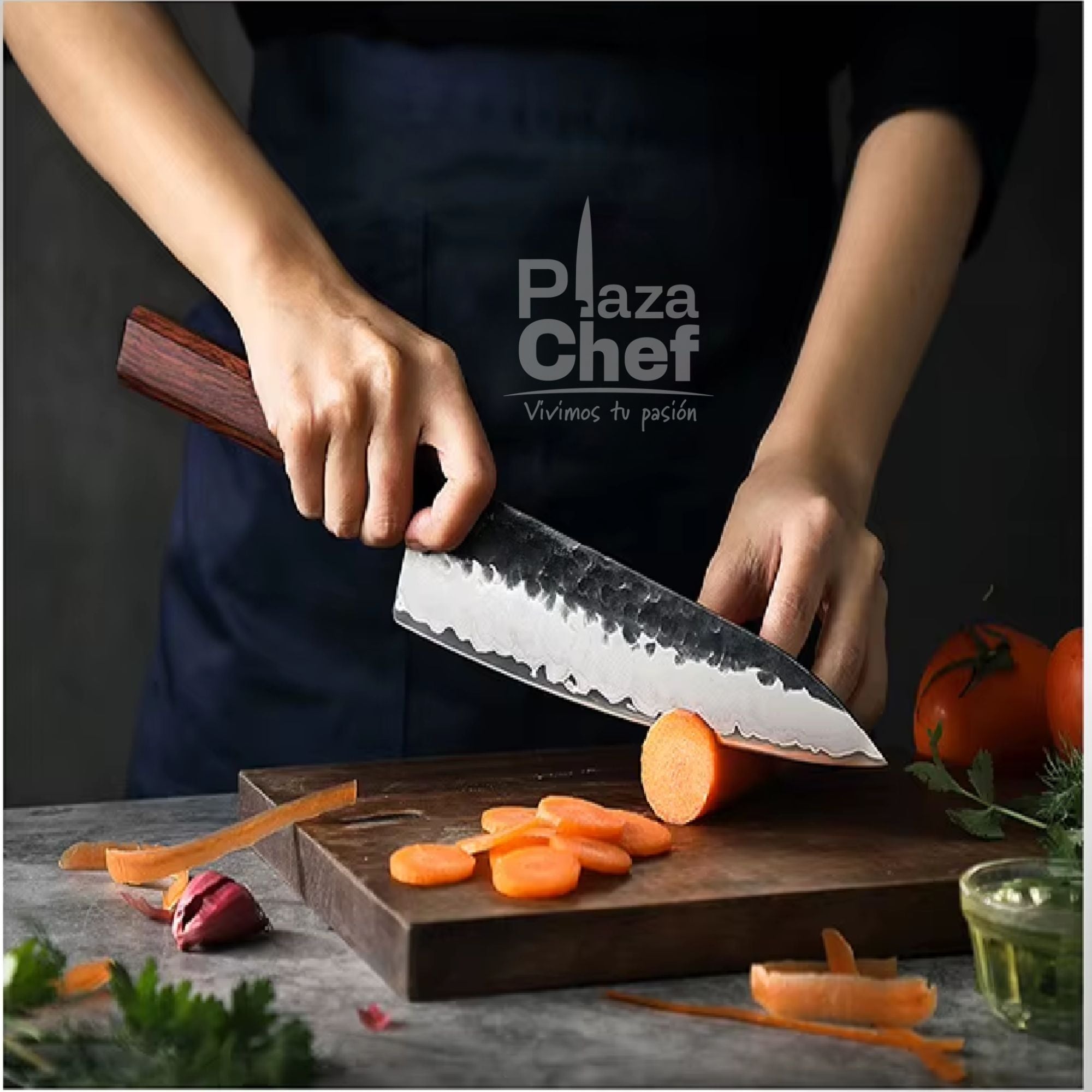 Cuchillo Chef 8.5" Damasco, Alto Carbono (PM8S-CS)