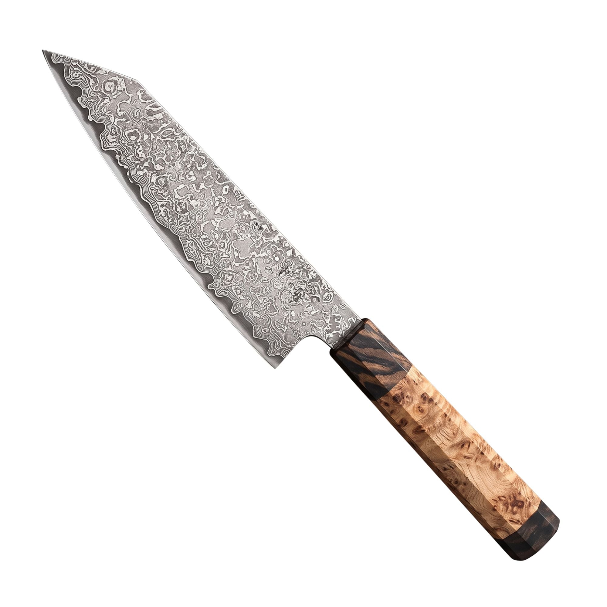 Cuchillo Kiritzuke 8.5" Damasco Tricolor, Alto Carbono (X05C-QF)