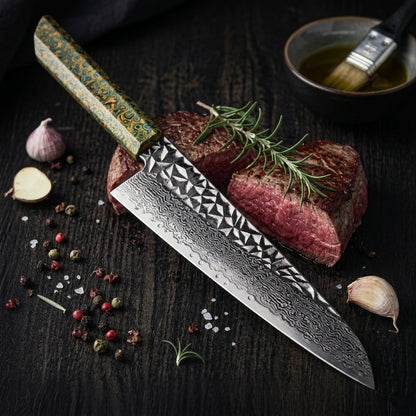 Cuchillo Gyuto 8" Damasco, Alto Carbono (DMS-137-A4)