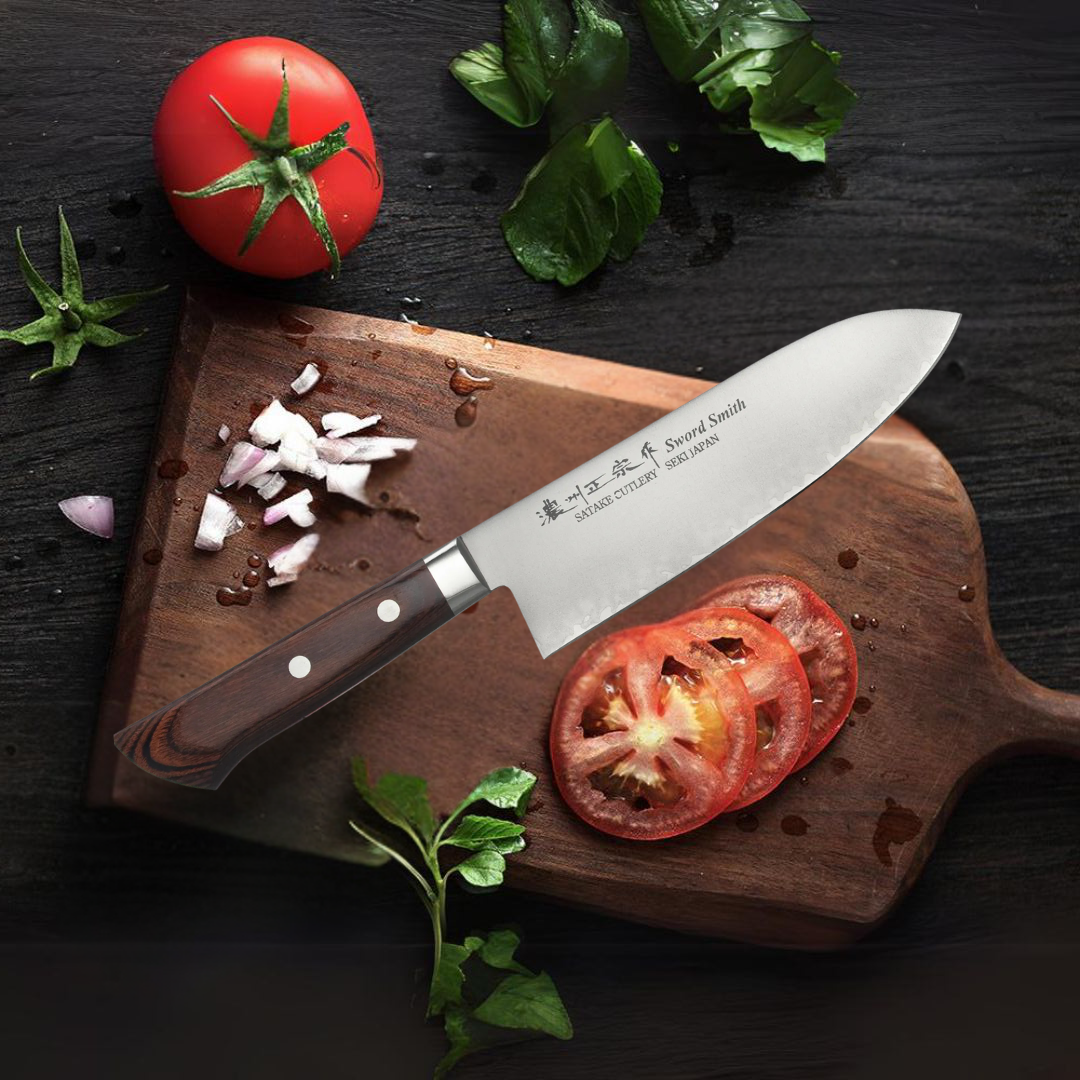 Cuchillo Satake Santoku Cobalto acero VG10 801-133/ Cuchillo Profesional Japonés