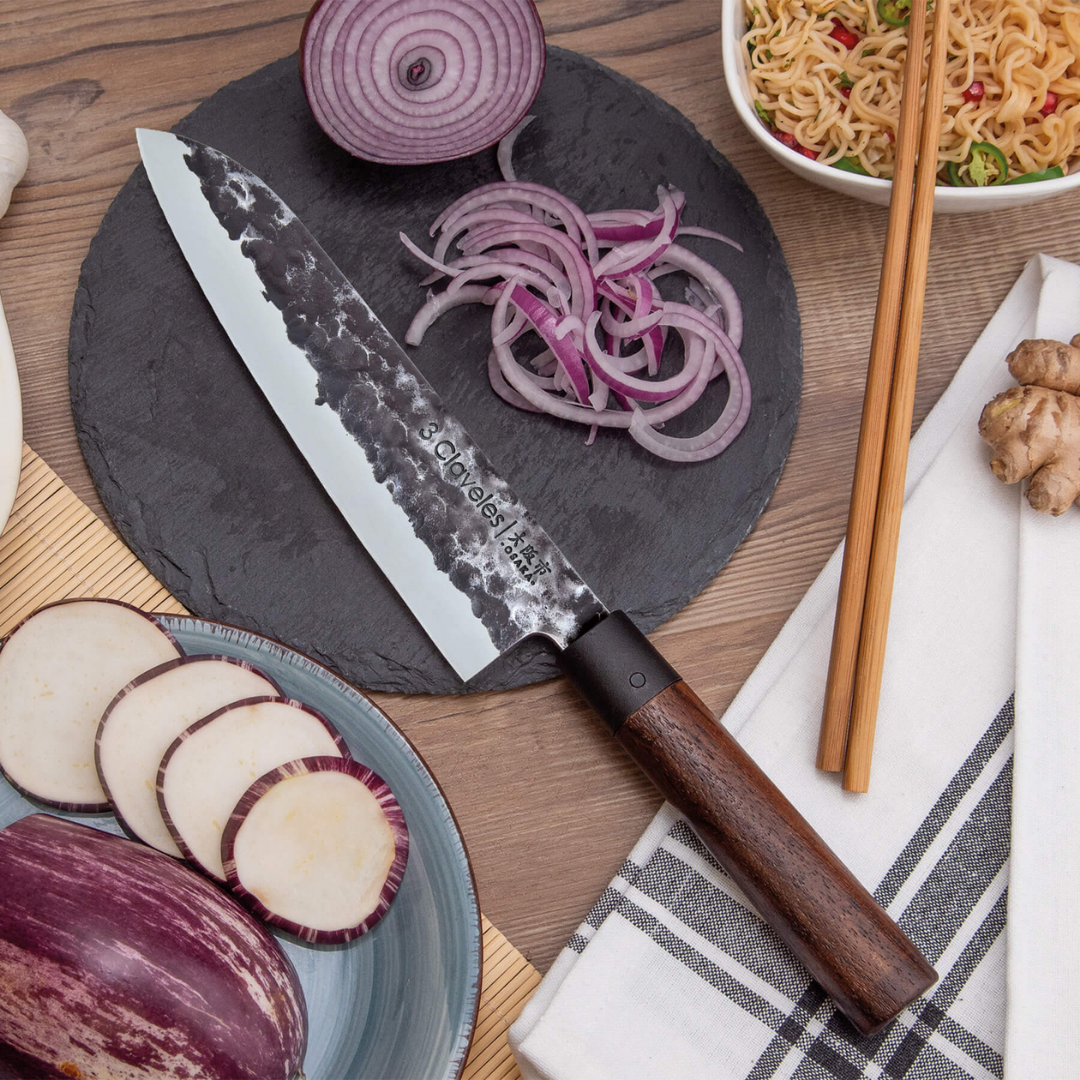 Cuchillo Santoku 7″ – 3 Claveles Osaka