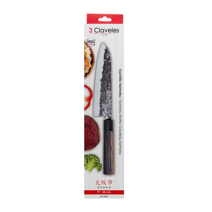 Cuchillo Santoku 7″ – 3 Claveles Osaka