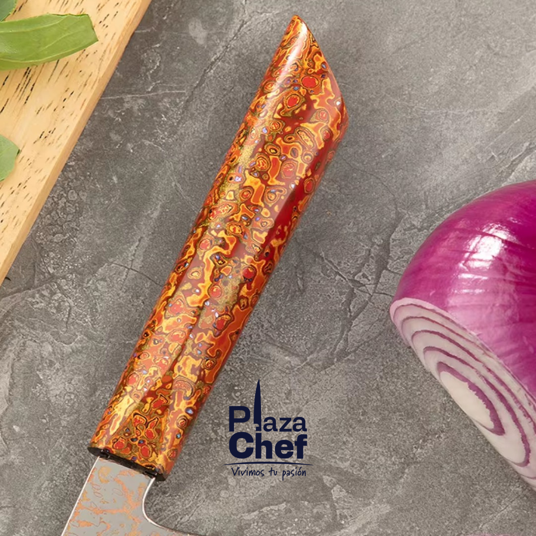 Cuchillo Chef 8" Damasco - Cobre (DMS-513A)